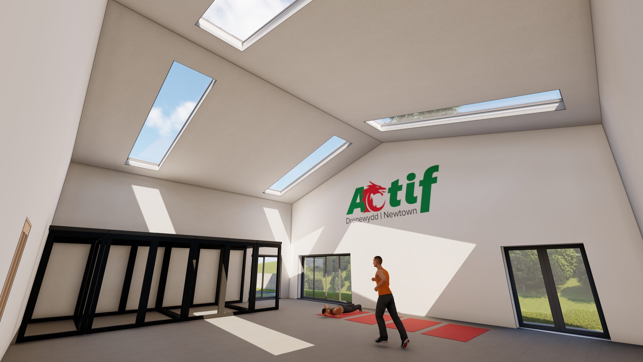 Drenewydd Actif Newtown sports centre